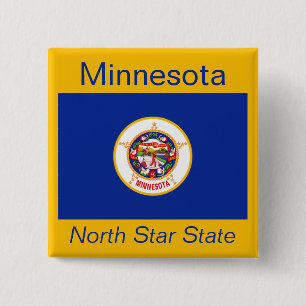Badge Carré 5 Cm Bouton Indicateur Minnesotan