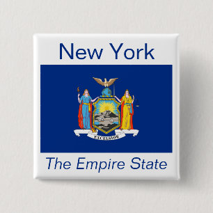Badge Carré 5 Cm Bouton Indicateur New York