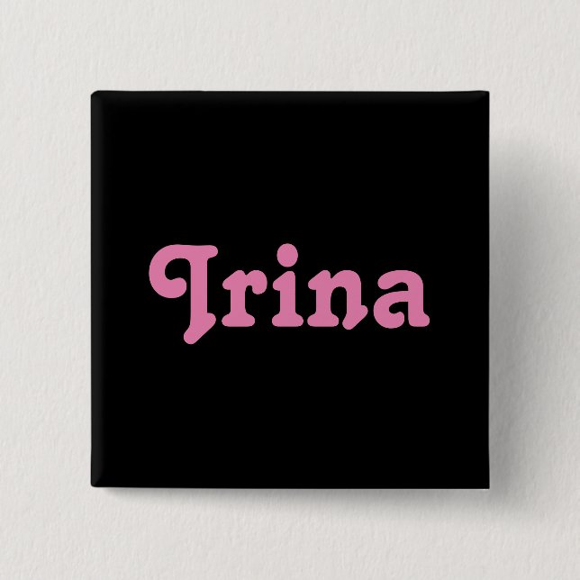 Badge Carré 5 Cm Bouton Irina (Devant)