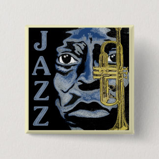 Badge Carré 5 Cm Bouton Jazz