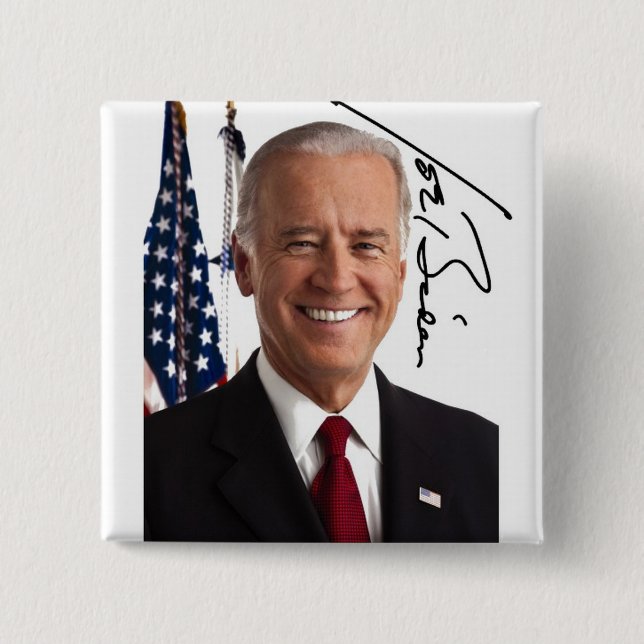 Badge Carré 5 Cm Bouton Joe Biden (Devant)