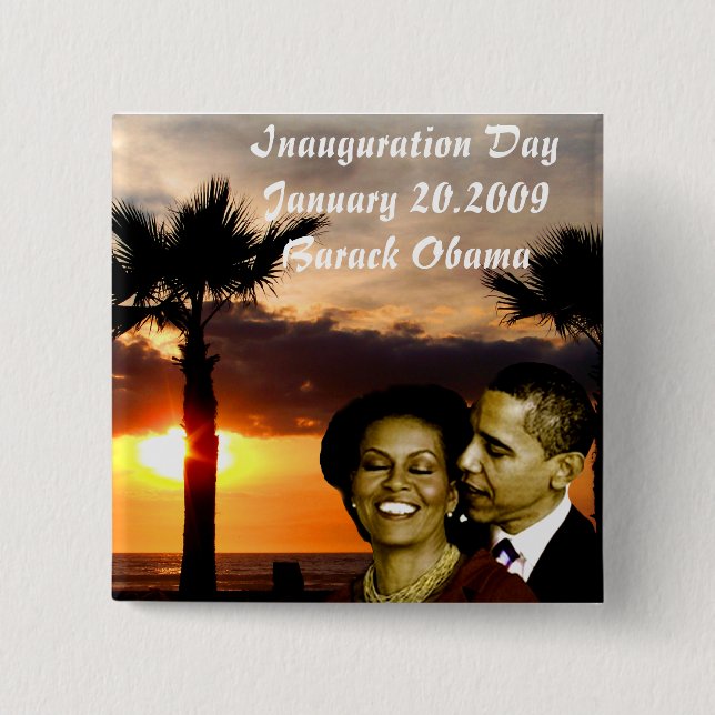 Badge Carré 5 Cm Bouton Jour d'ouverture 2009_ (Devant)