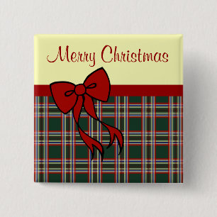 Badge Carré 5 Cm Bouton Joyeux cadeau de Noël