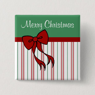 Badge Carré 5 Cm Bouton Joyeux cadeau de Noël