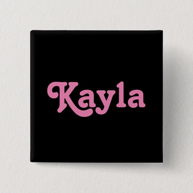 Badge Carré 5 Cm Bouton Kayla (Devant)