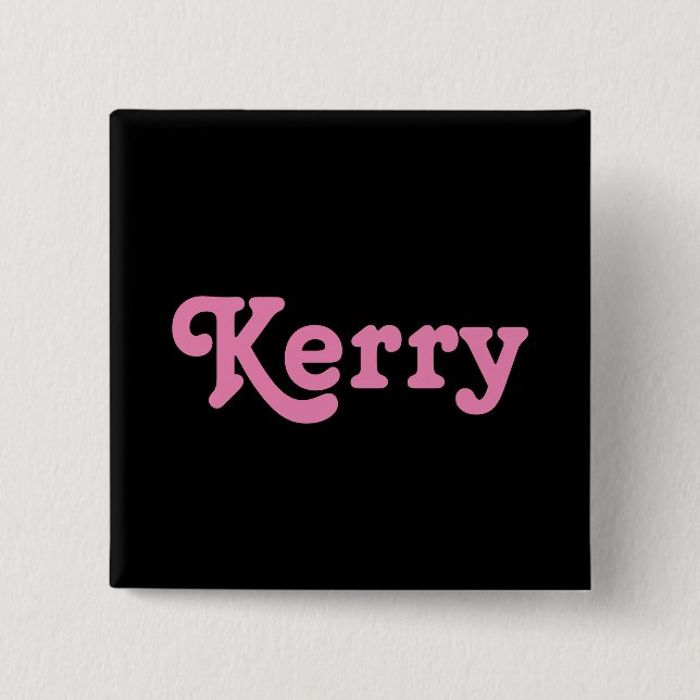 Badge Carré 5 Cm Bouton Kerry (Devant)