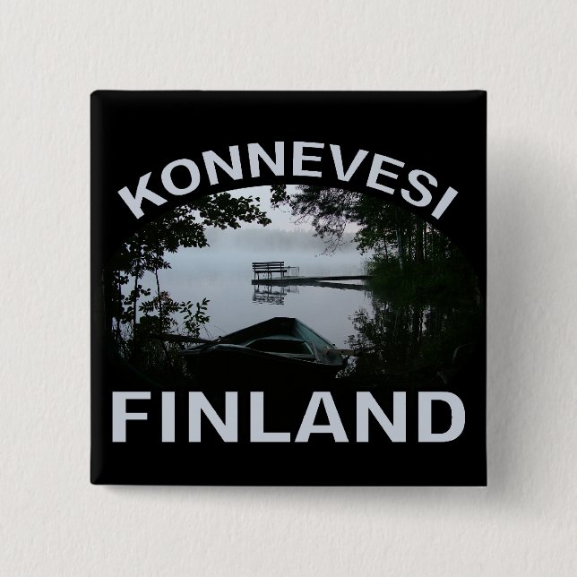 Badge Carré 5 Cm Bouton Konnevesi (Devant)
