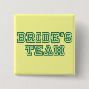 Badge Carré 5 Cm Bouton Lapel de l'équipe de mariée