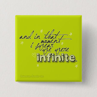 Badge Carré 5 Cm Bouton le "infini" d'avantages