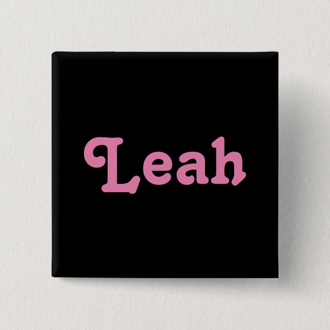 Badge Carré 5 Cm Bouton Leah (Devant)