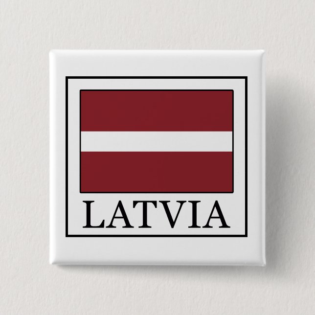 Badge Carré 5 Cm Bouton Lettonie (Devant)
