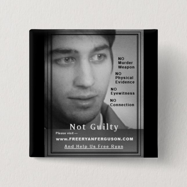 Badge Carré 5 Cm Bouton libre de Ryan Ferguson (Devant)