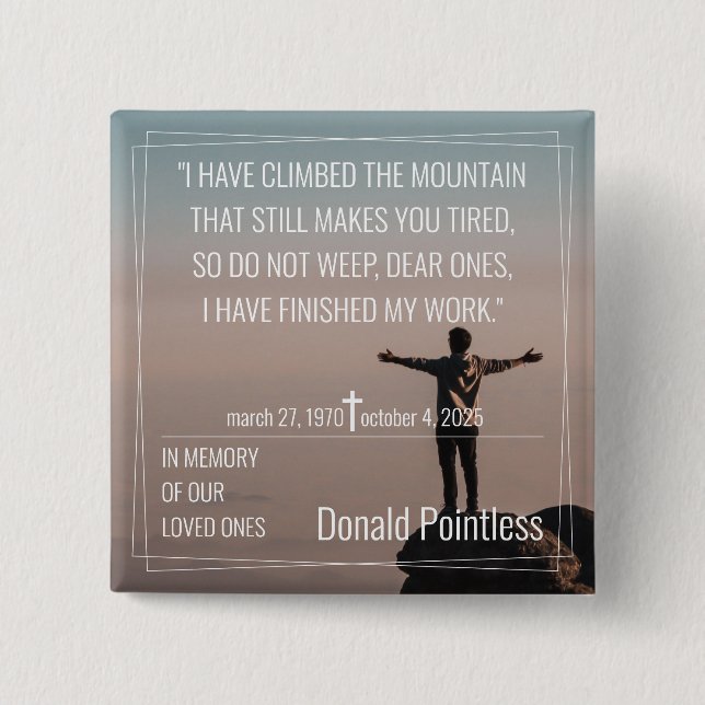 Badge Carré 5 Cm Bouton Lifeworks 002 (Devant)