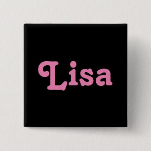 Badge Carré 5 Cm Bouton Lisa