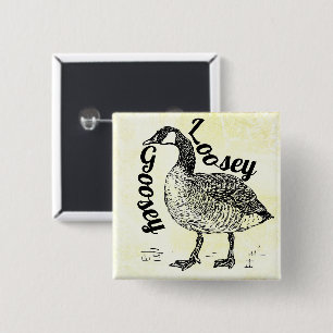 Badge Carré 5 Cm Bouton Loosey Goosey