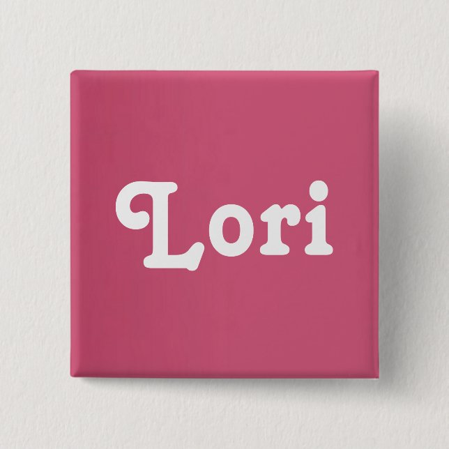 Badge Carré 5 Cm Bouton Lori (Devant)