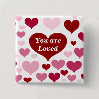 Badge Carré 5 Cm Bouton Love Is_