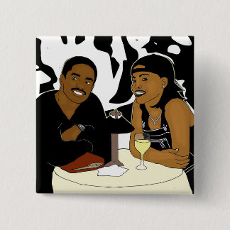 Badge Carré 5 Cm Bouton Love Jones