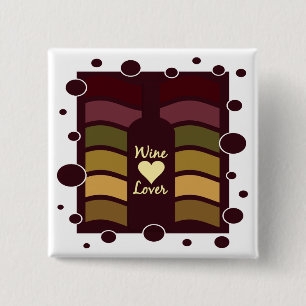 Badge Carré 5 Cm Bouton Lover