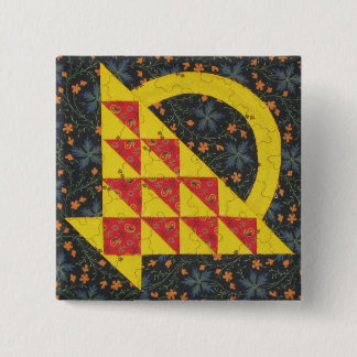 Badge Carré 5 Cm Bouton lumineux de panier