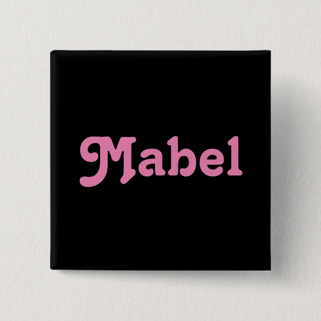 Badge Carré 5 Cm Bouton Mabel (Devant)