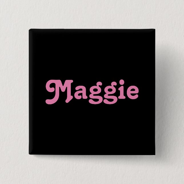 Badge Carré 5 Cm Bouton Maggie (Devant)
