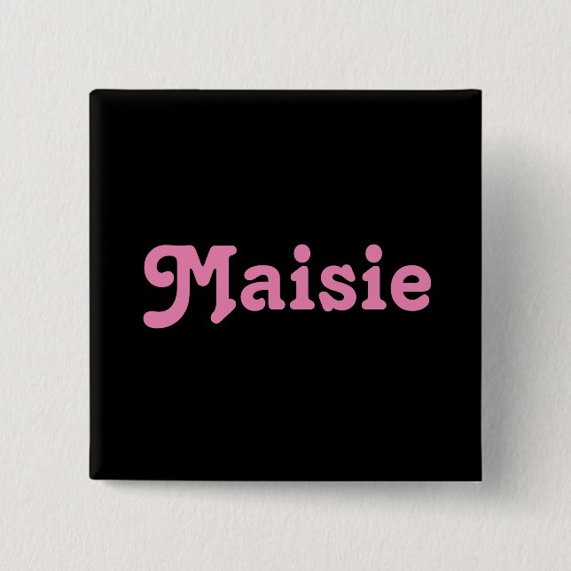 Badge Carré 5 Cm Bouton Maisie (Devant)