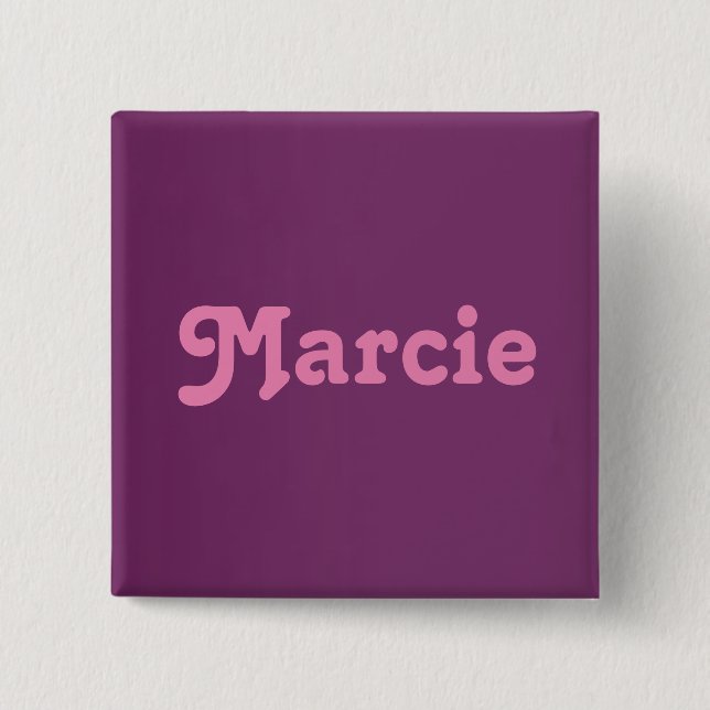 Badge Carré 5 Cm Bouton Marcie (Devant)