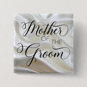 Badge Carré 5 Cm Bouton Mariage-Carré