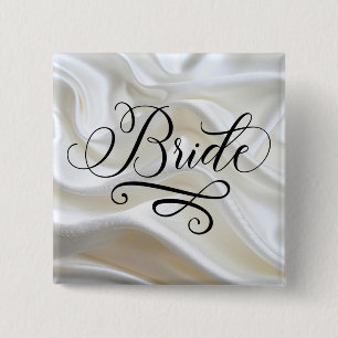 Badge Carré 5 Cm Bouton Mariage-Carré