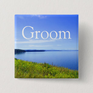 Badge Carré 5 Cm Bouton mariage de chambre. Parc national de Grand