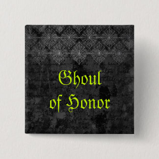 Badge Carré 5 Cm Bouton Mariage Eerie Halloween