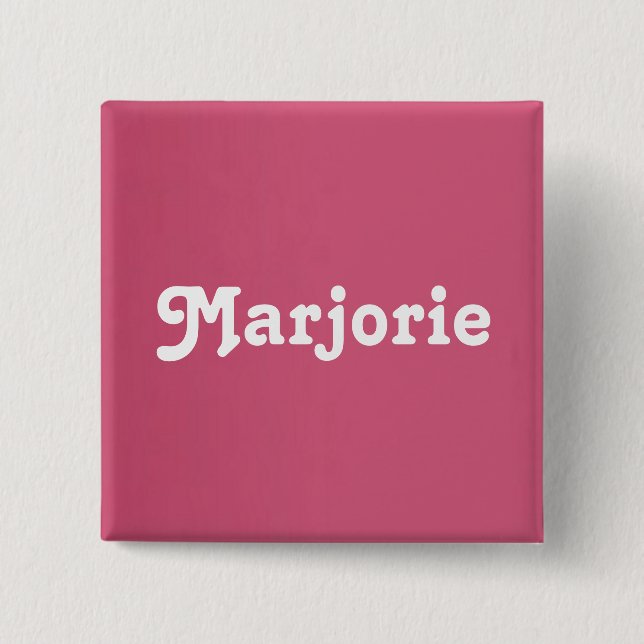 Badge Carré 5 Cm Bouton Marjorie (Devant)