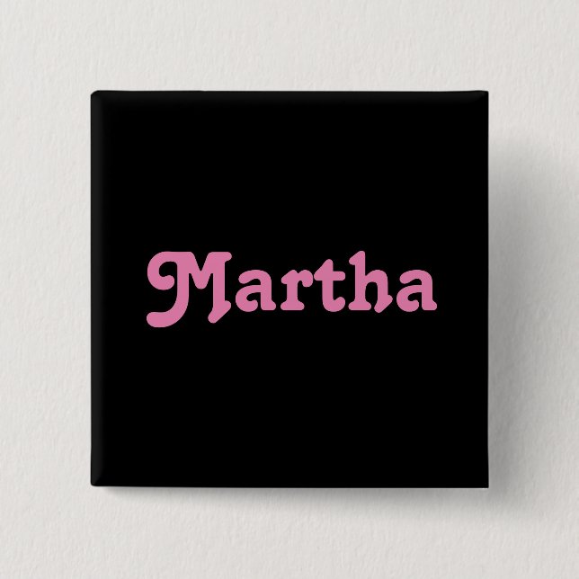 Badge Carré 5 Cm Bouton Martha (Devant)