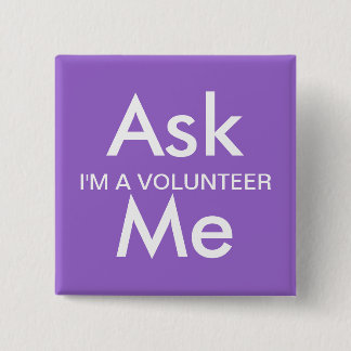 Badge Carré 5 Cm Bouton Me demander pour les affaires, l'école, les