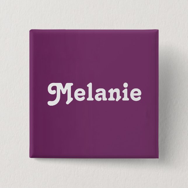 Badge Carré 5 Cm Bouton Mélanie (Devant)