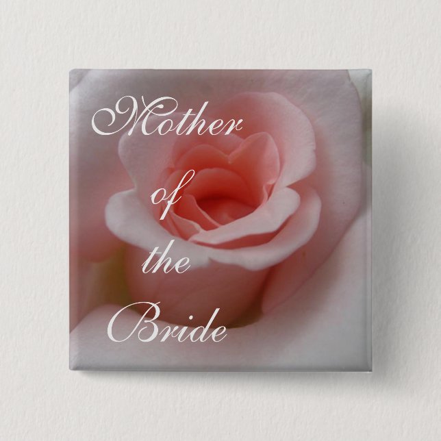 Badge Carré 5 Cm Bouton Mère de la mariée (Devant)