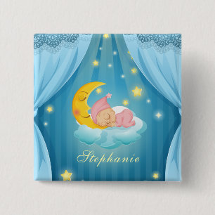 Badge Carré 5 Cm Bouton mignon personnalisé de Pin du bébé   de