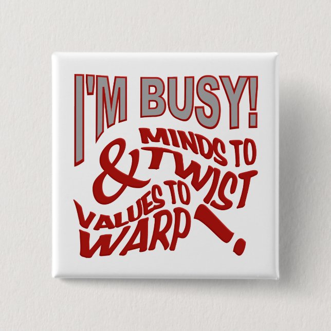 Badge Carré 5 Cm Bouton Minds to Twist (Devant)