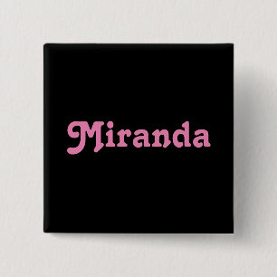 Badge Carré 5 Cm Bouton Miranda