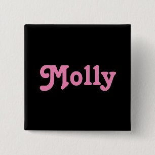 Badge Carré 5 Cm Bouton Molly