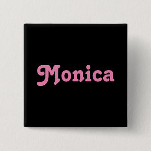 Badge Carré 5 Cm Bouton Monica