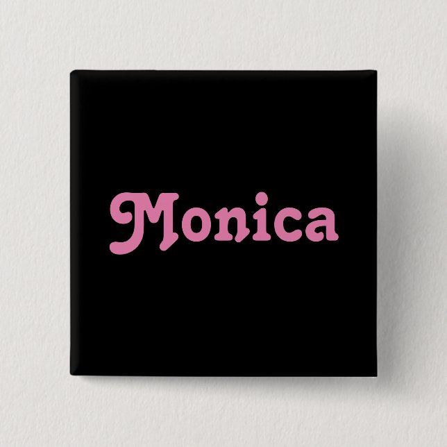 Badge Carré 5 Cm Bouton Monica (Devant)