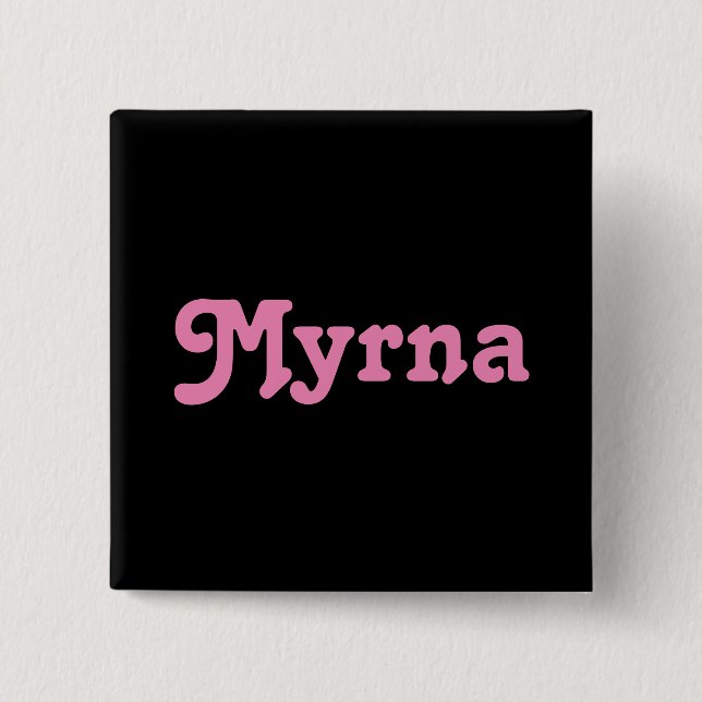 Badge Carré 5 Cm Bouton Myrna (Devant)
