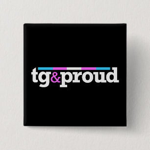 Badge Carré 5 Cm Bouton noir de Tg&proud