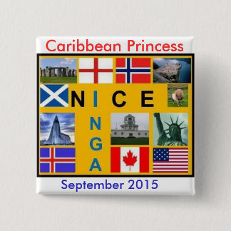 Badge Carré 5 Cm Bouton officiel de groupe