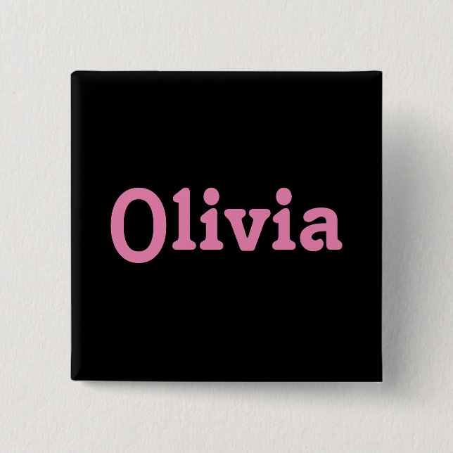 Badge Carré 5 Cm Bouton Olivia (Devant)