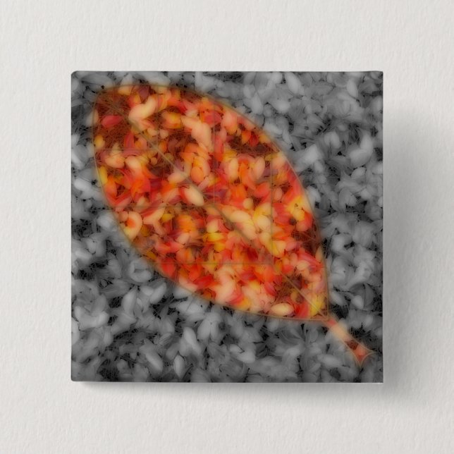 Badge Carré 5 Cm Bouton Ombres lumineuses (Devant)