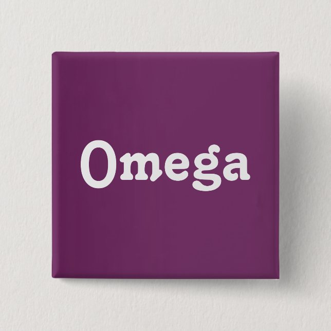 Badge Carré 5 Cm Bouton Oméga (Devant)