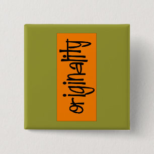 Badge Carré 5 Cm Bouton Originalité